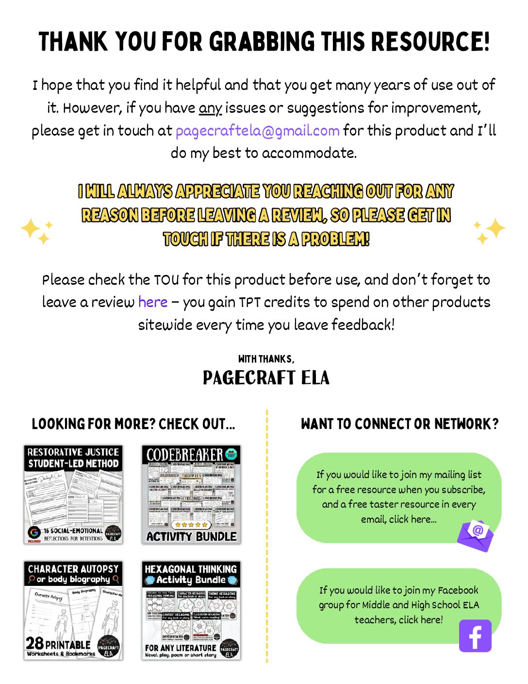 12 Free Ela Pages