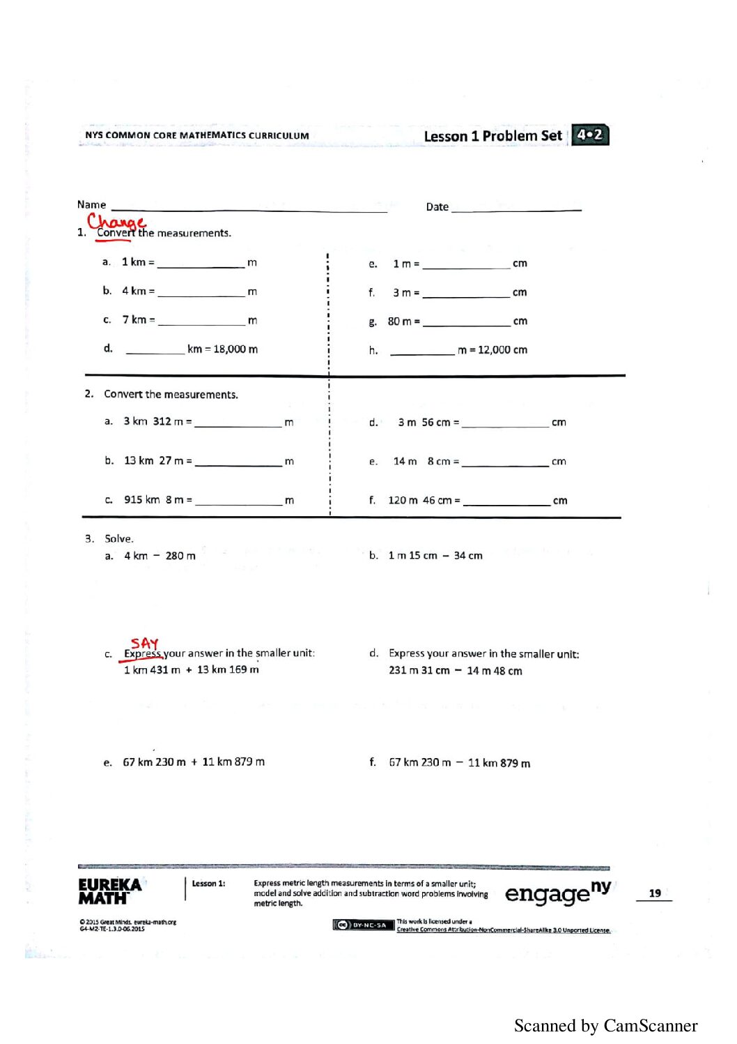 4th math module 2 lesson 1
