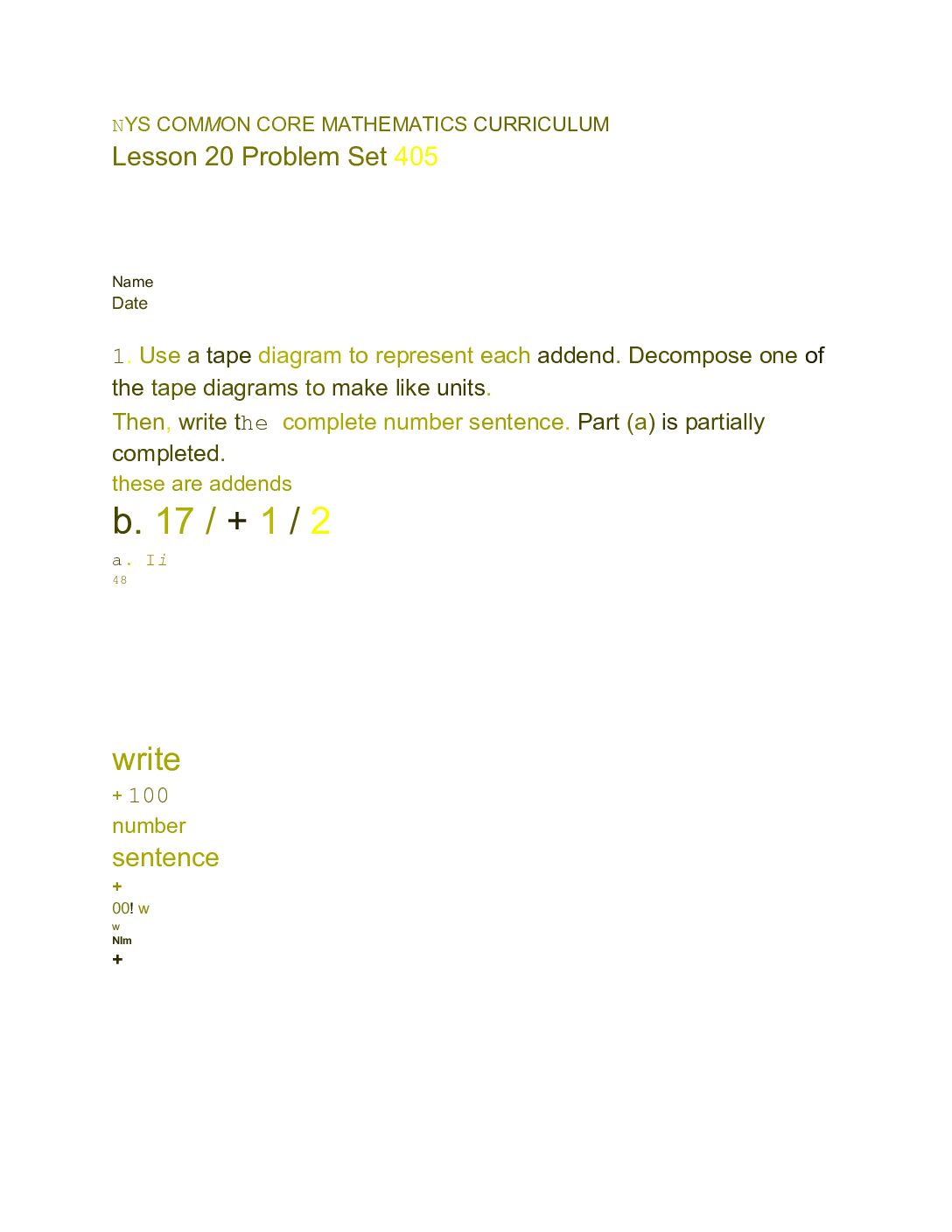 4th math module 5 lesson 20 to mid module assessment
