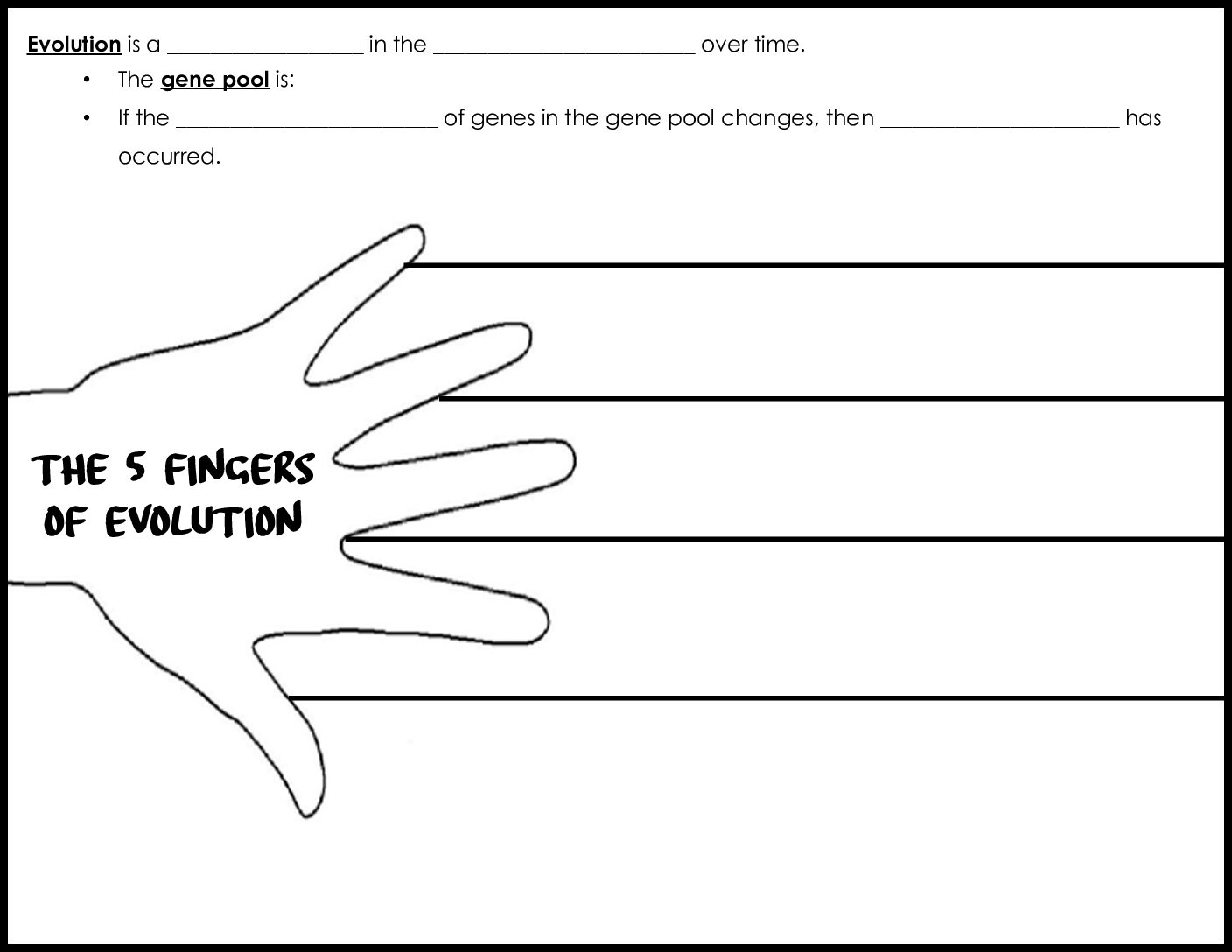 5 Fingers of Evolution