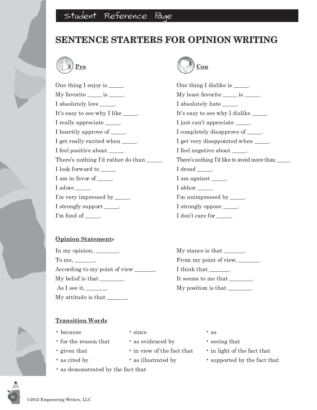 Argument Workshop Resources