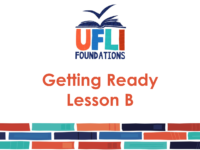 B Getting Ready Lesson Uflı Foundations