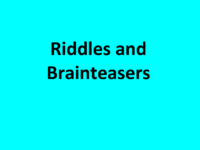 Brainteasers And Puzzles