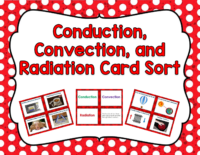 Conduction, Convection, Radiation Card Sort