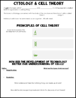 Cytology And Cell Theory Notes & Timeline Version 1