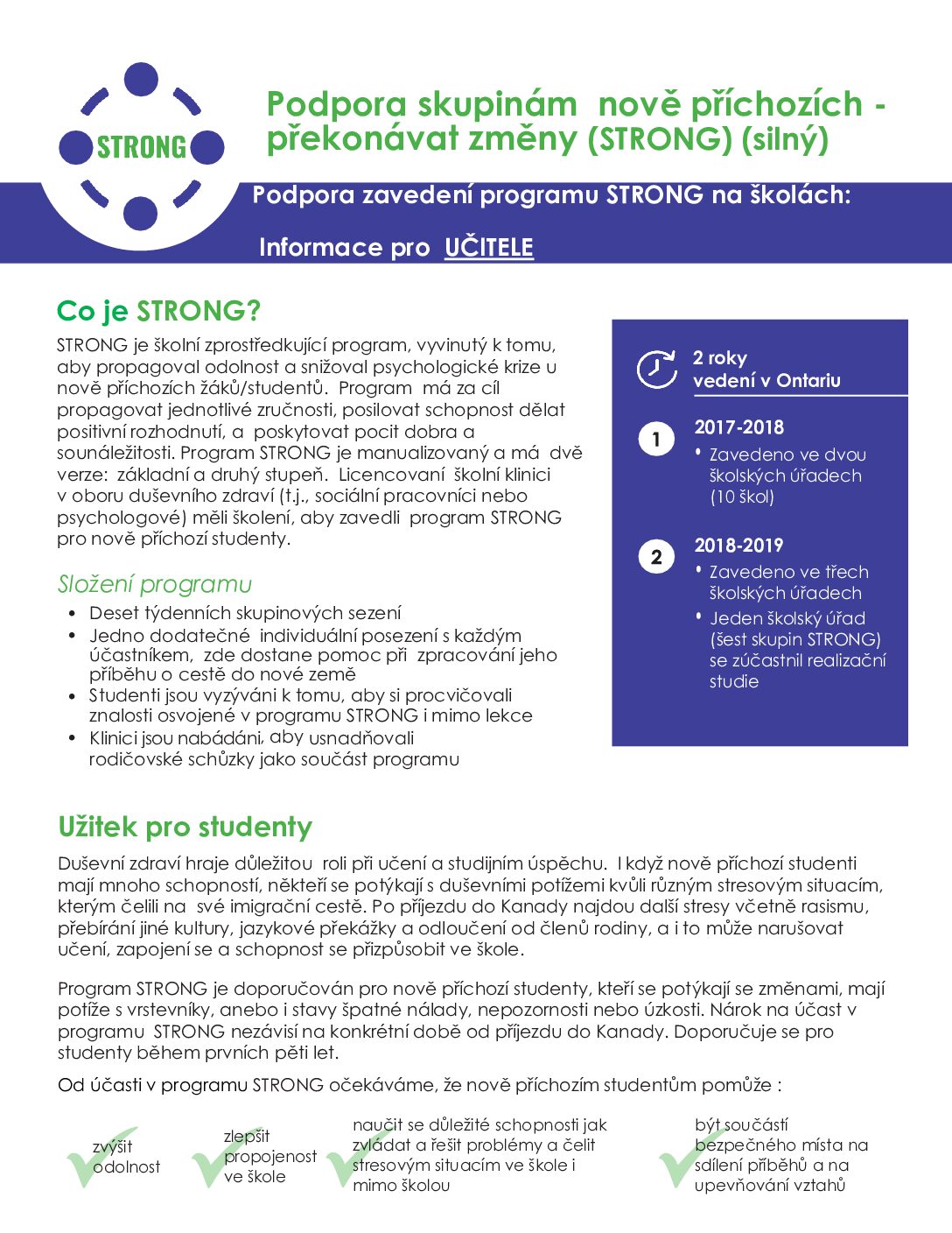(Czech) STRONG for Teachers Overview
