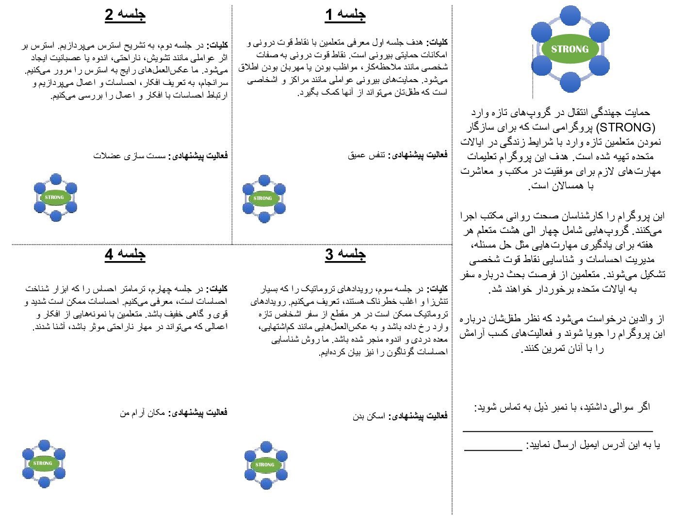 (Dari) STRONG Secondary Parent Summary