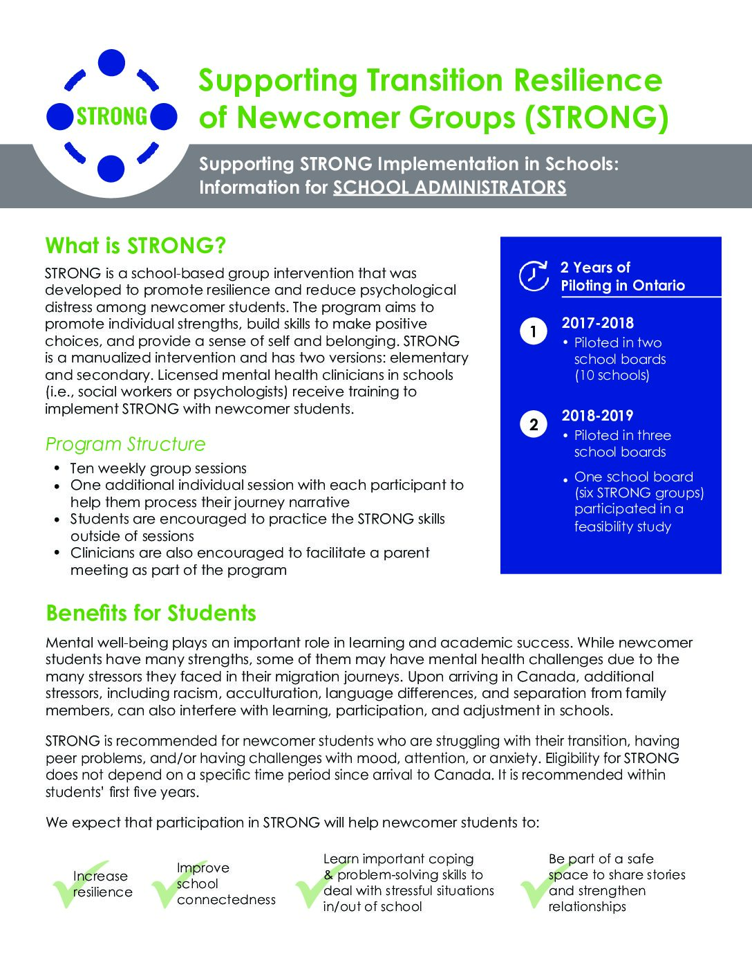 (English Canada) STRONG for Administrators Overview