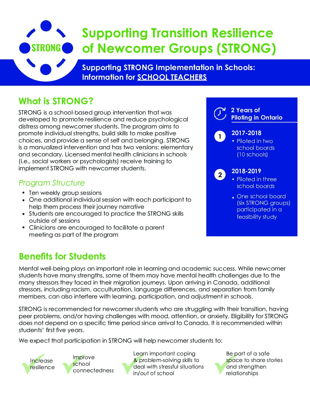 (English Canada) STRONG for Teachers Overview