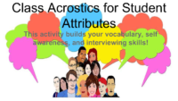 Example Teacher And Student Acrostics