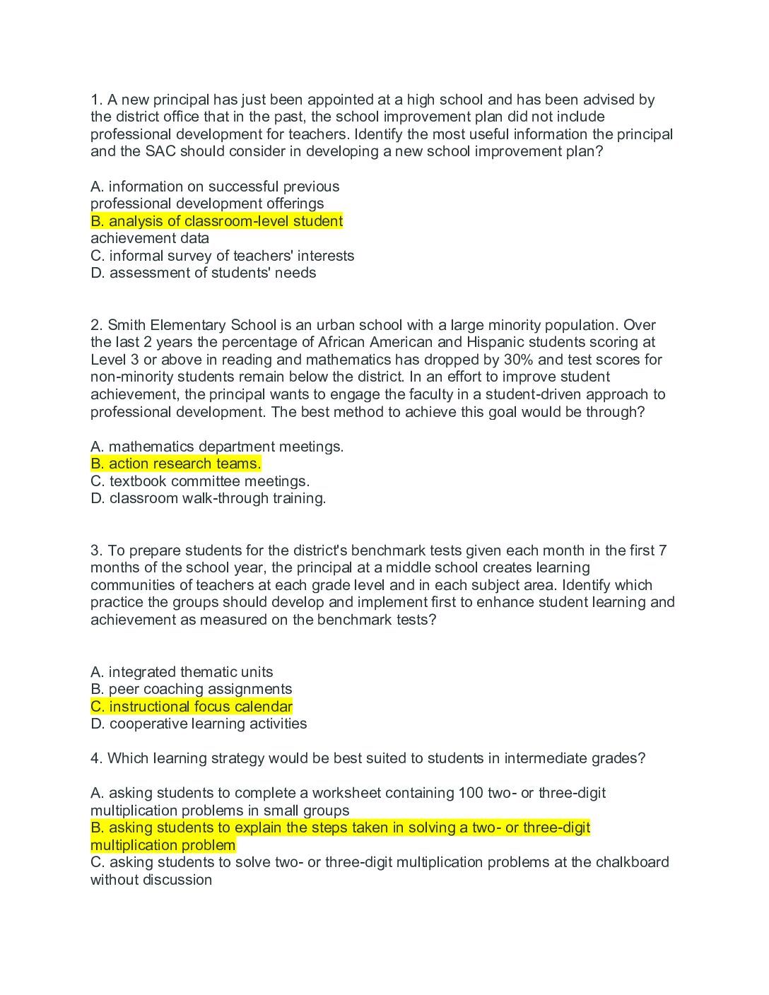 Fele Subtest 1 Review