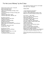 For The Love Of Money Lyrics