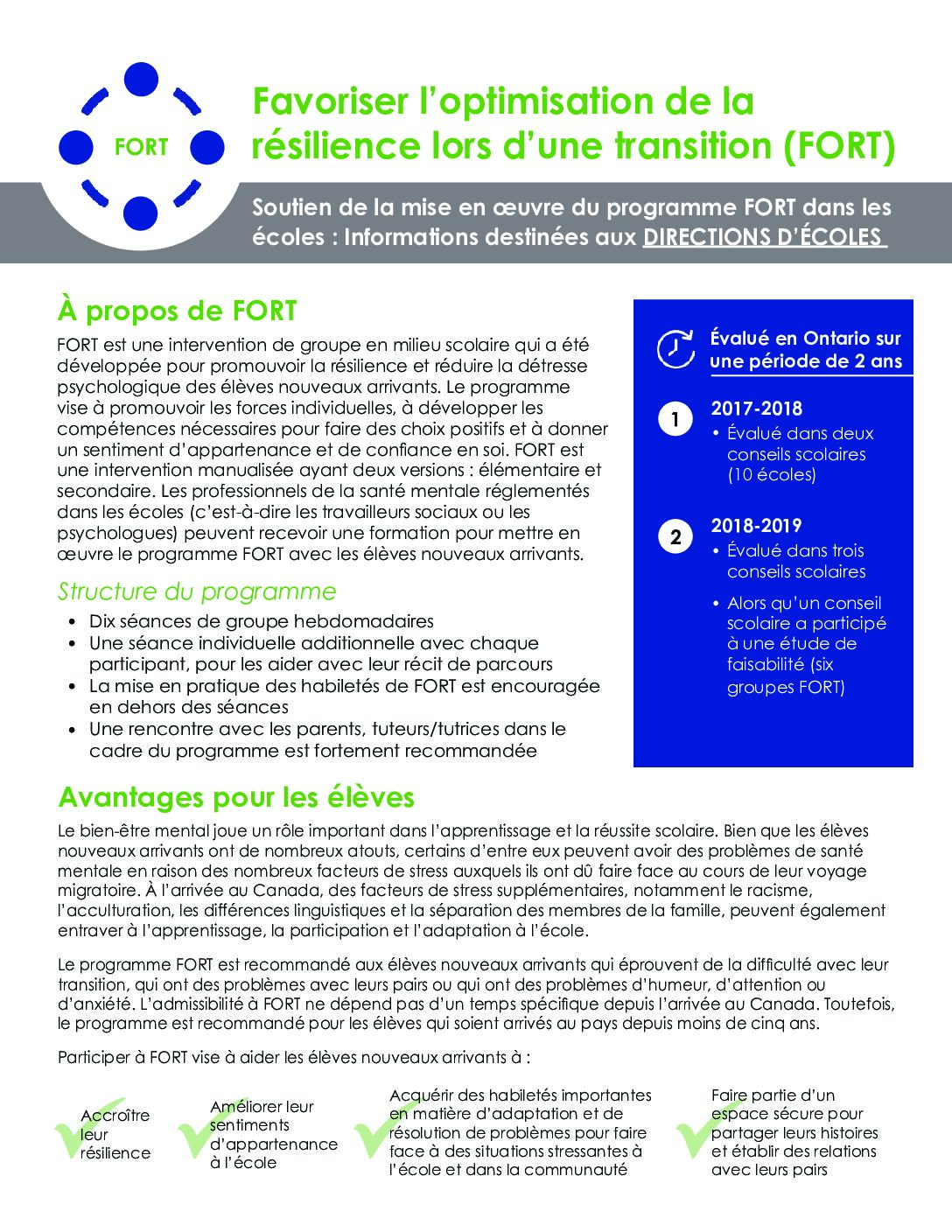 (French Canada) STRONG for Administrators Overview