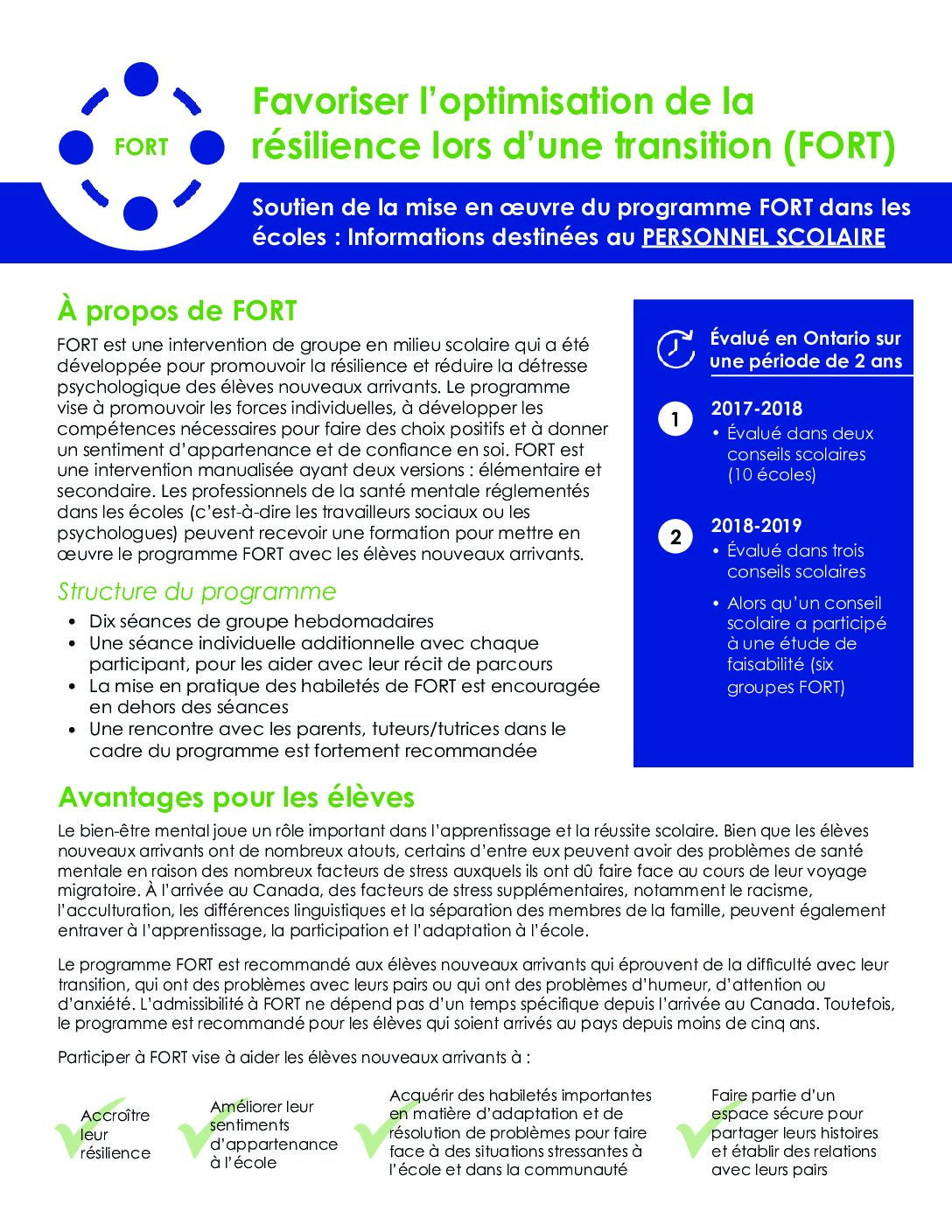(French Canada) STRONG for Teachers Overview