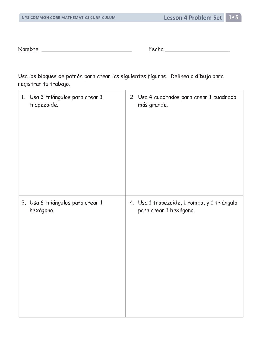G1 M5 Lesson 4 Spn (9Pg)