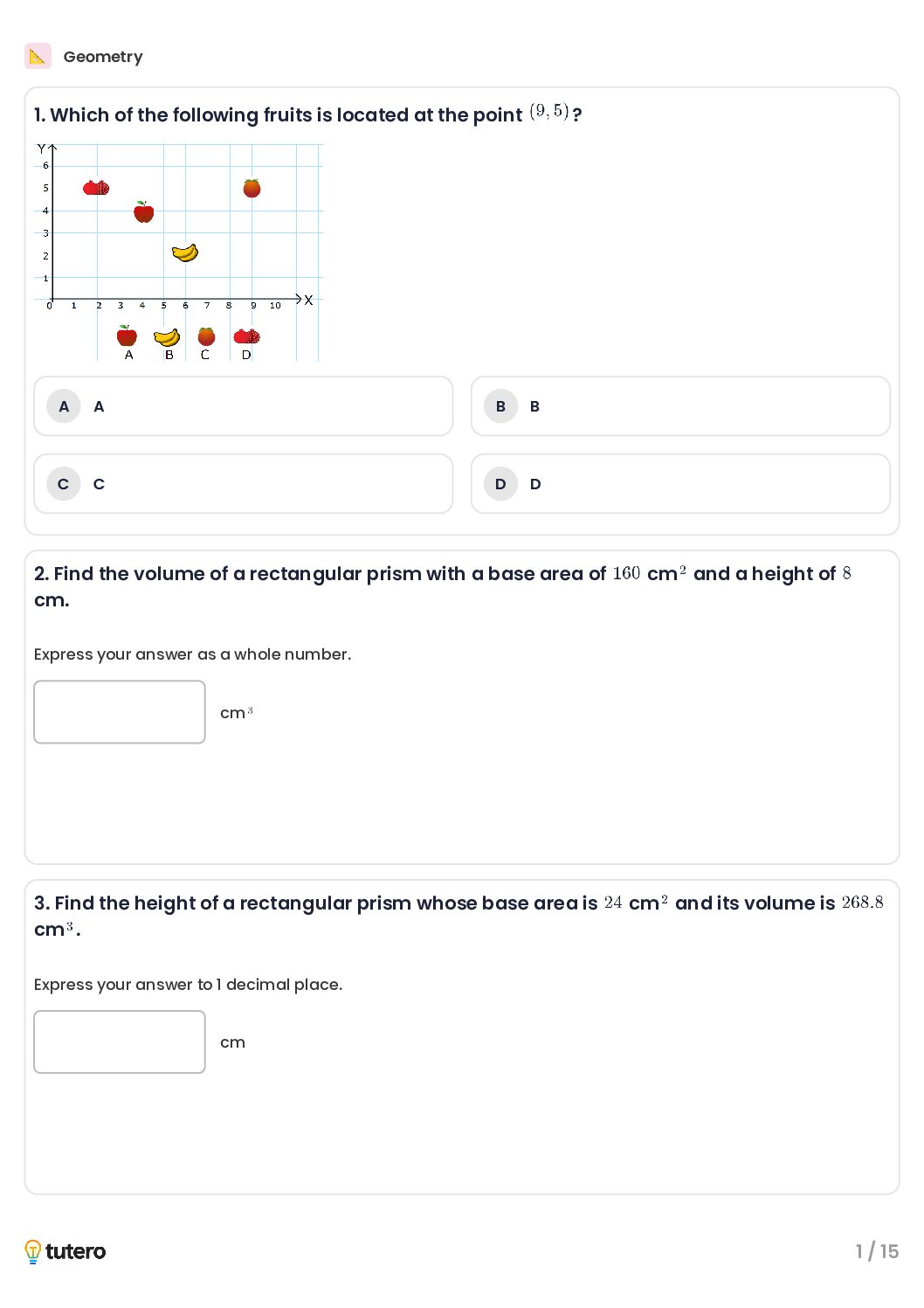 Geometry Standard Worksheet (1)