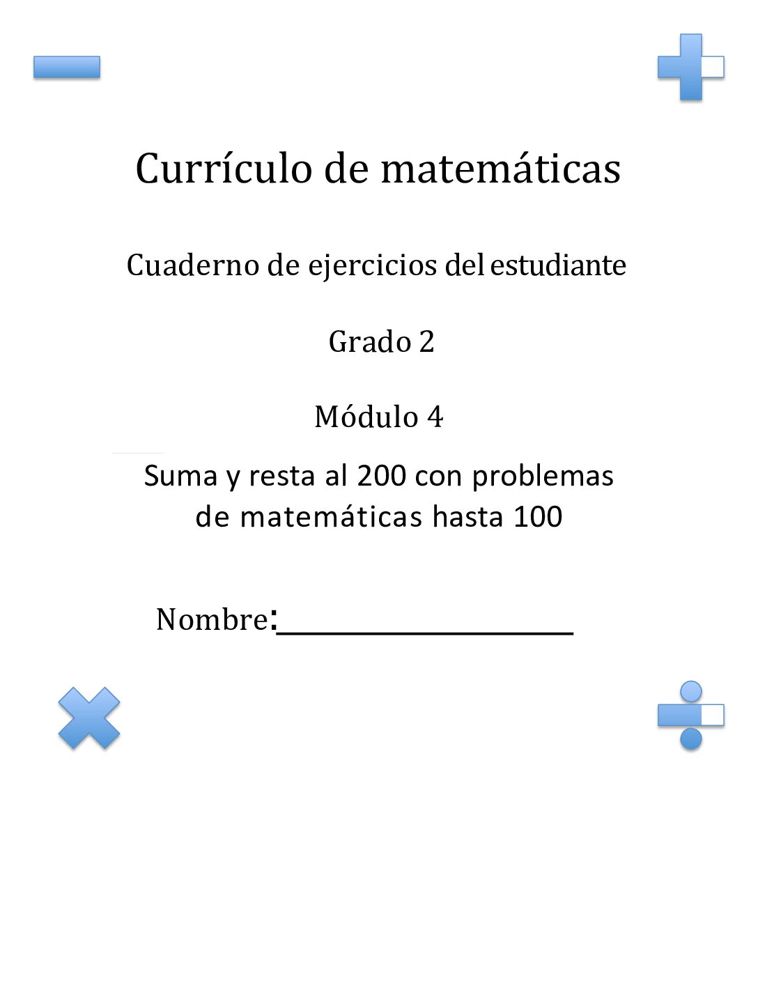 Gr 2 Math Mod 4 Stud Ed 1 16 14 Spn Part I