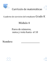 Gr K Math Module 4 Student Ed 1 16 14 Spn Part I