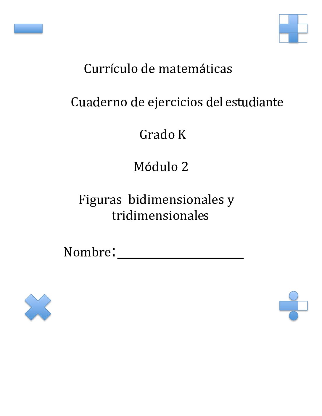 Gr K Module 2 Math Student Edition Full Module Spn