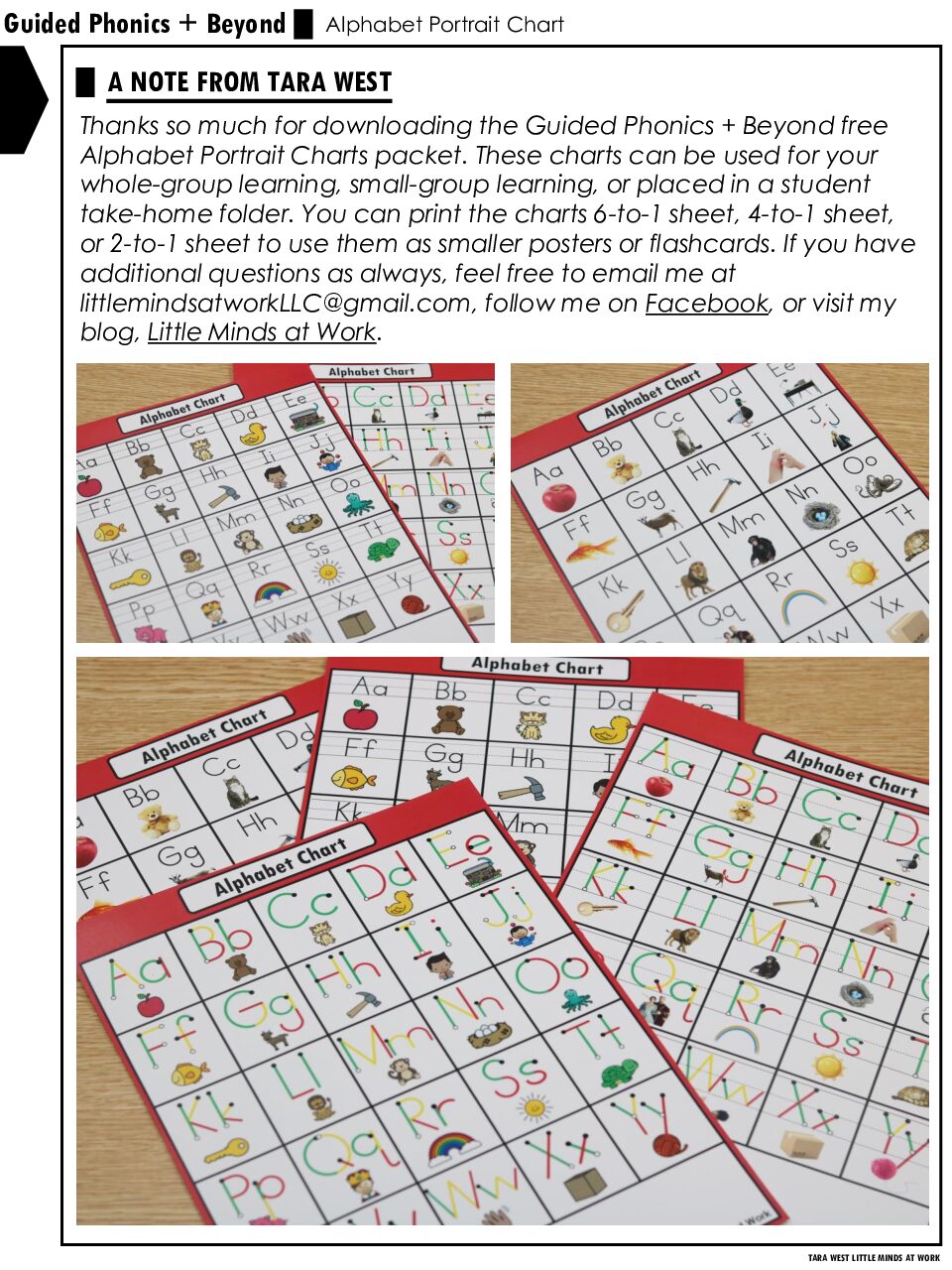 Guided Phonics + Beyond Alphabet Chart Free Download