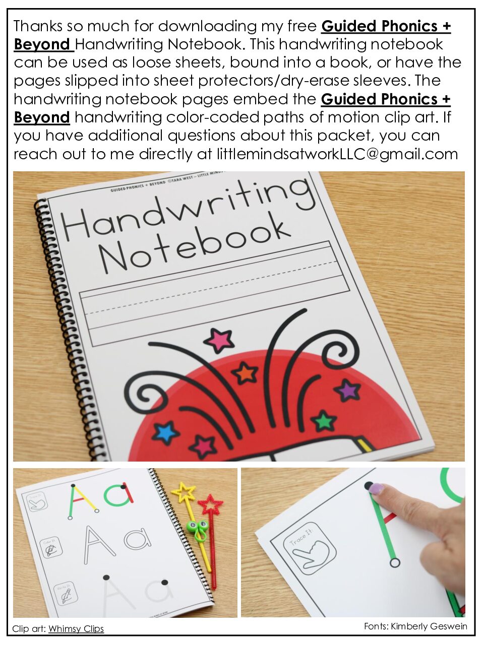 Guided Phonics + Beyond Unit 1 Handwriting Notebook Free Download