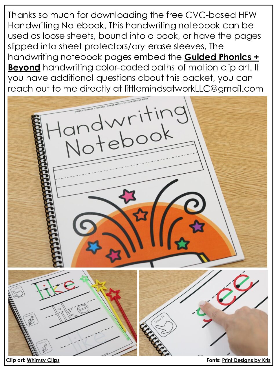 Guided Phonics + Beyond Unit 2 HFW Notebook Freebie