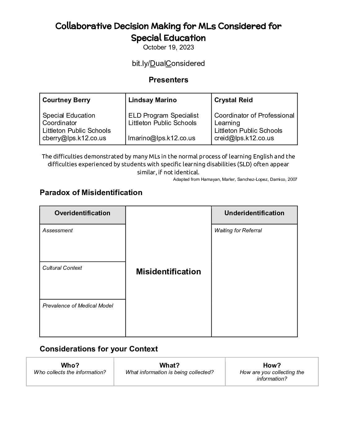 Handout 1 Collaborative Decision For Dual Considered Students