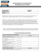 Handout 2 Special Education Consideration For Mls Form Wıda