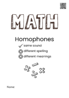 Homophones Printable Student Reference Guide