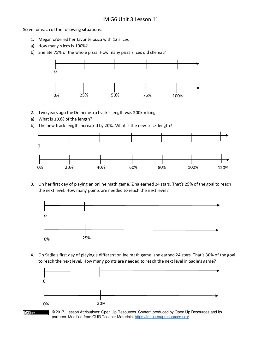 İm G6 Unit 3 Lesson 11 Percent Ws Ratios