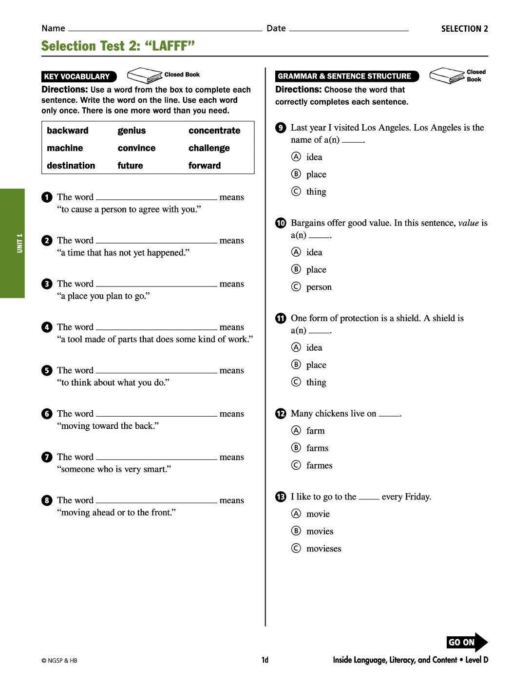 Insıde Lafff Unit Test