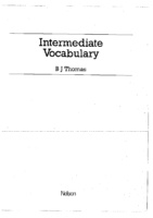 Intermediate Vocabulary Thomas