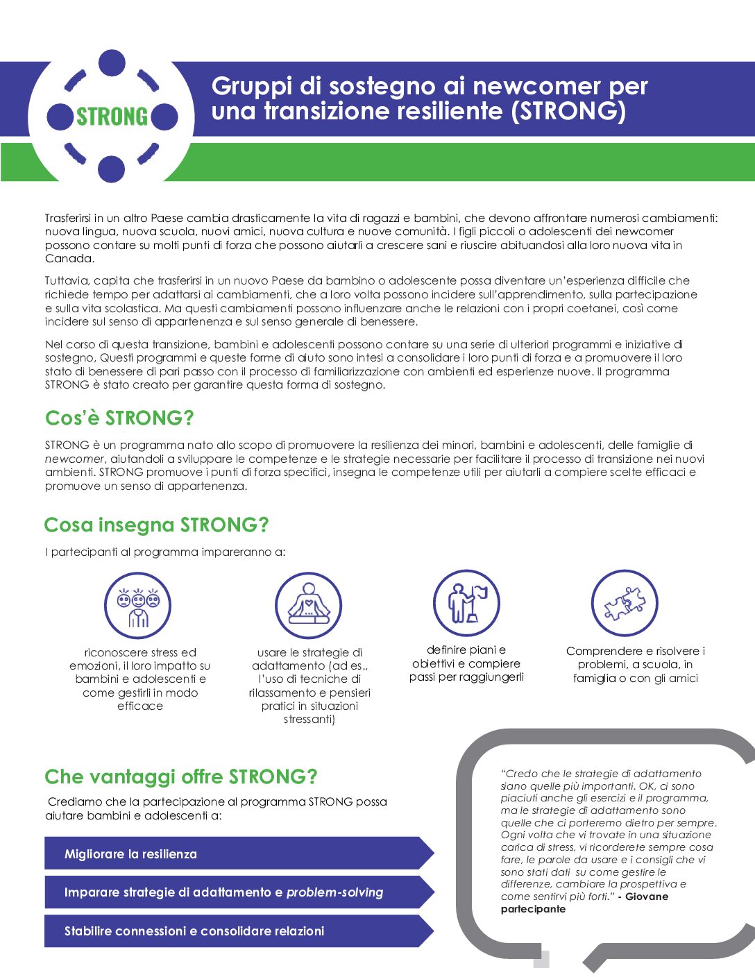 (Italian) STRONG for Parents Overview