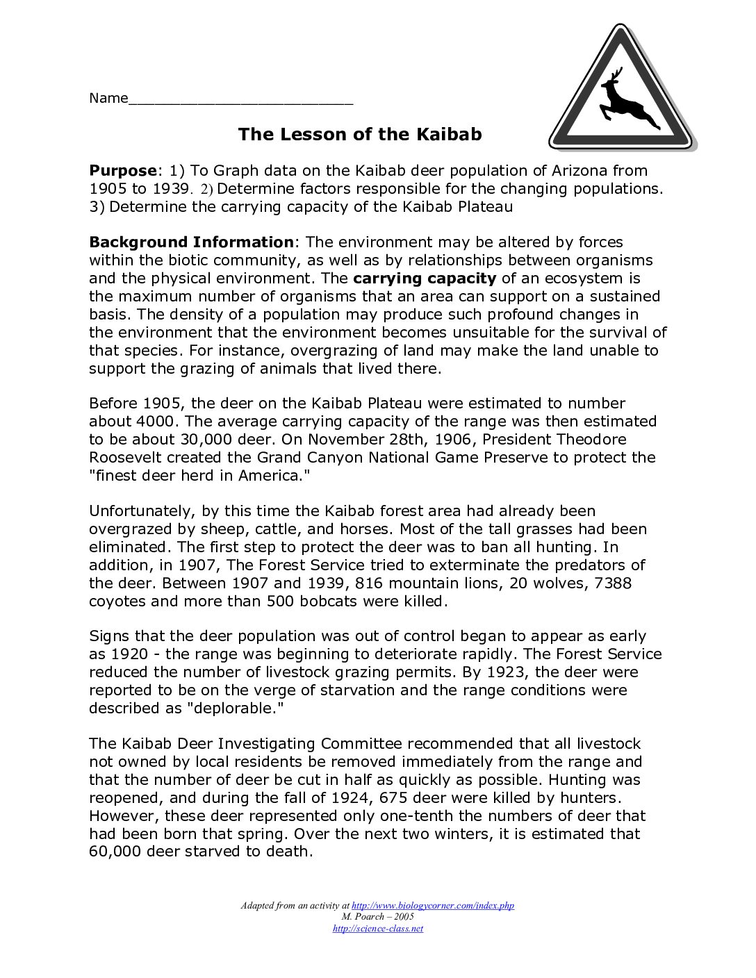 Kaibab Ecosystem Activity 2017