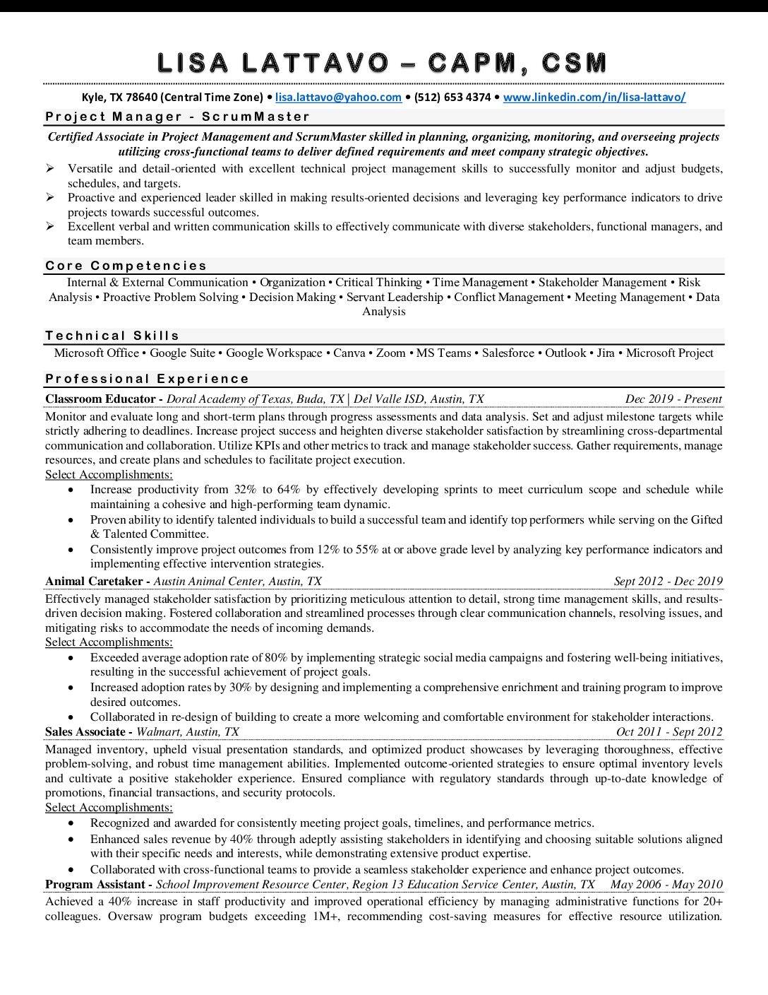 Lattavo Resume Pmgeneral