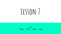 Lesson 7