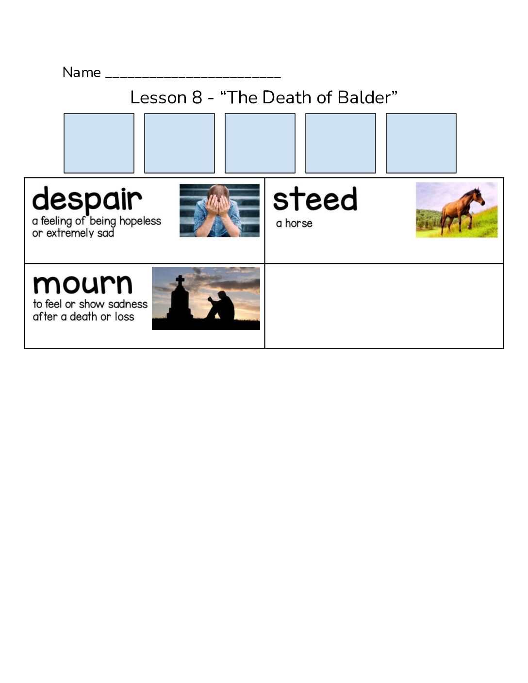 Lesson 8 Vocab Unit 6