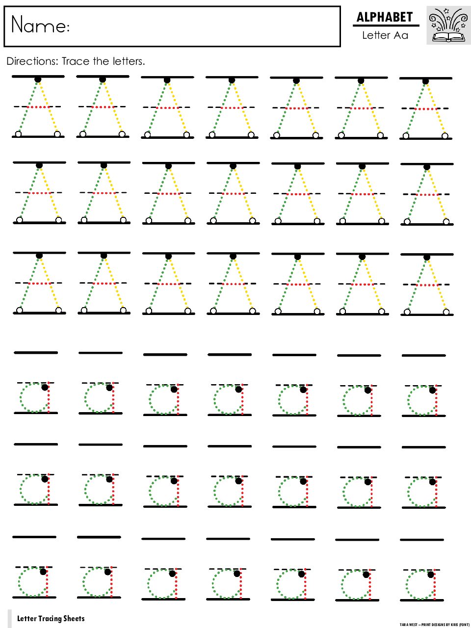 Letter Tracing Sheets