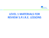 Level 1 Review Lesson Materials Ssı