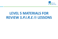 Level 5 Hands On Materials For Review Lessons Ssı