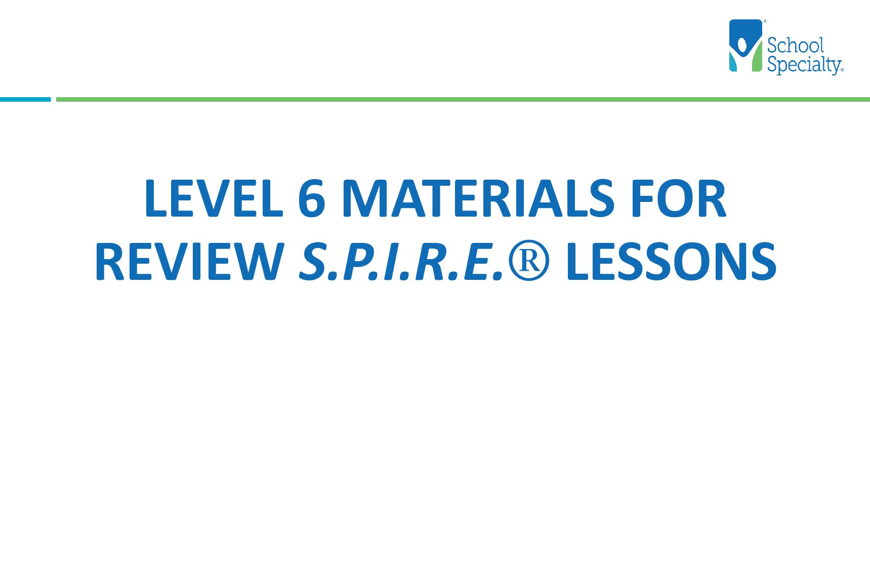 Level 6 Hands On Materials For Review Lessons Ssı