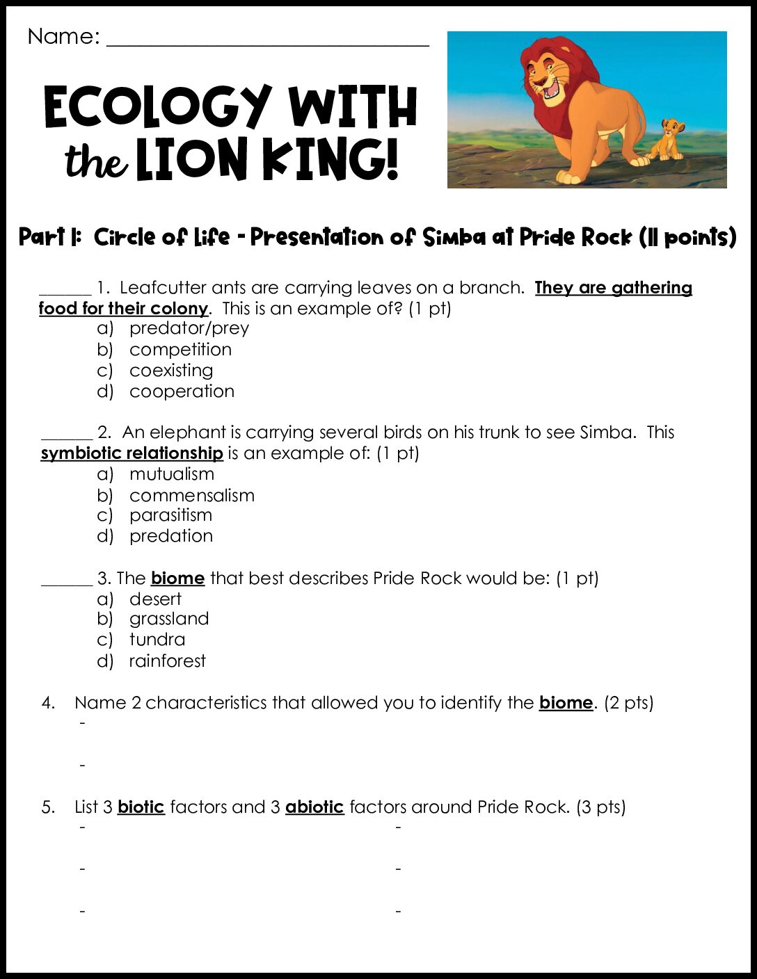 Lion King Ecology Acc