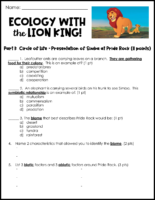 Lion King Ecology Reg