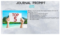 Lists-Ell Journal Prompts