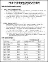 Maintaining Homeostasis Heart Rate Lab