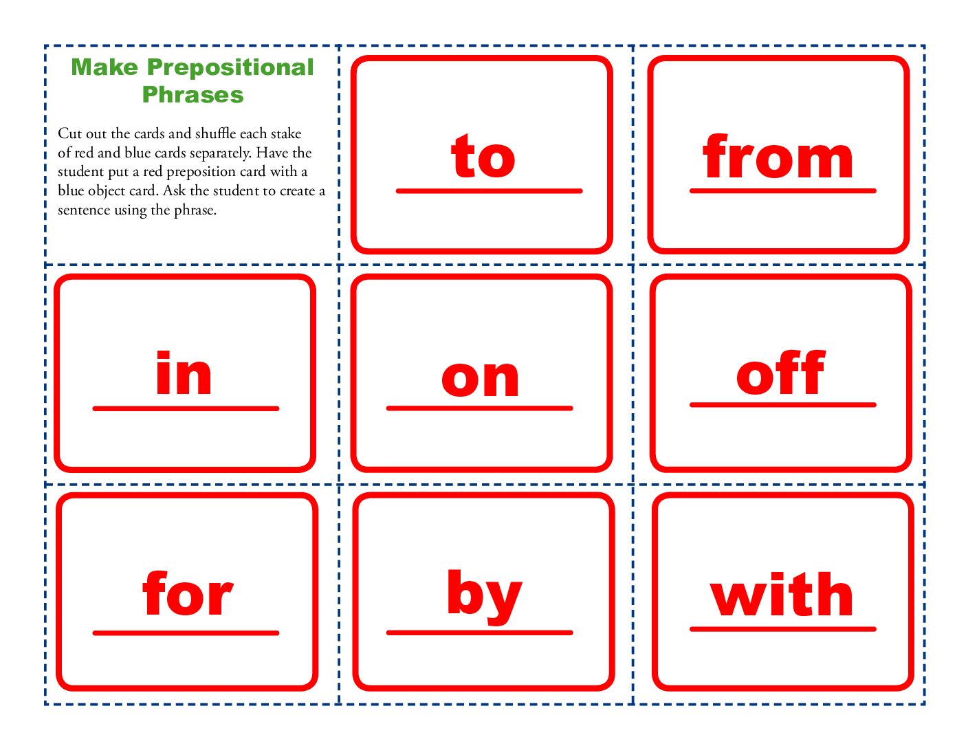 Make Prepositional Phrases