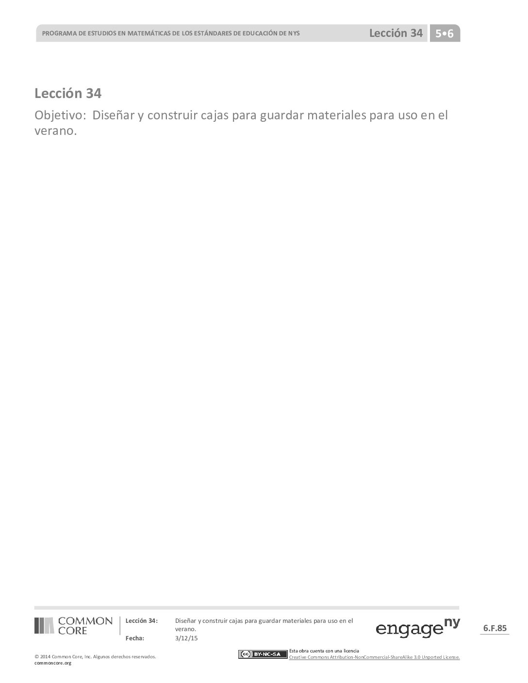 Math G5 M6 Topic F Lesson 34 Spanish