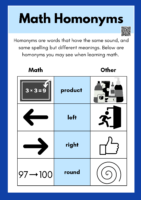 Math Posters Homonyms