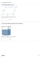 Measurement and Data Standard Worksheet 1