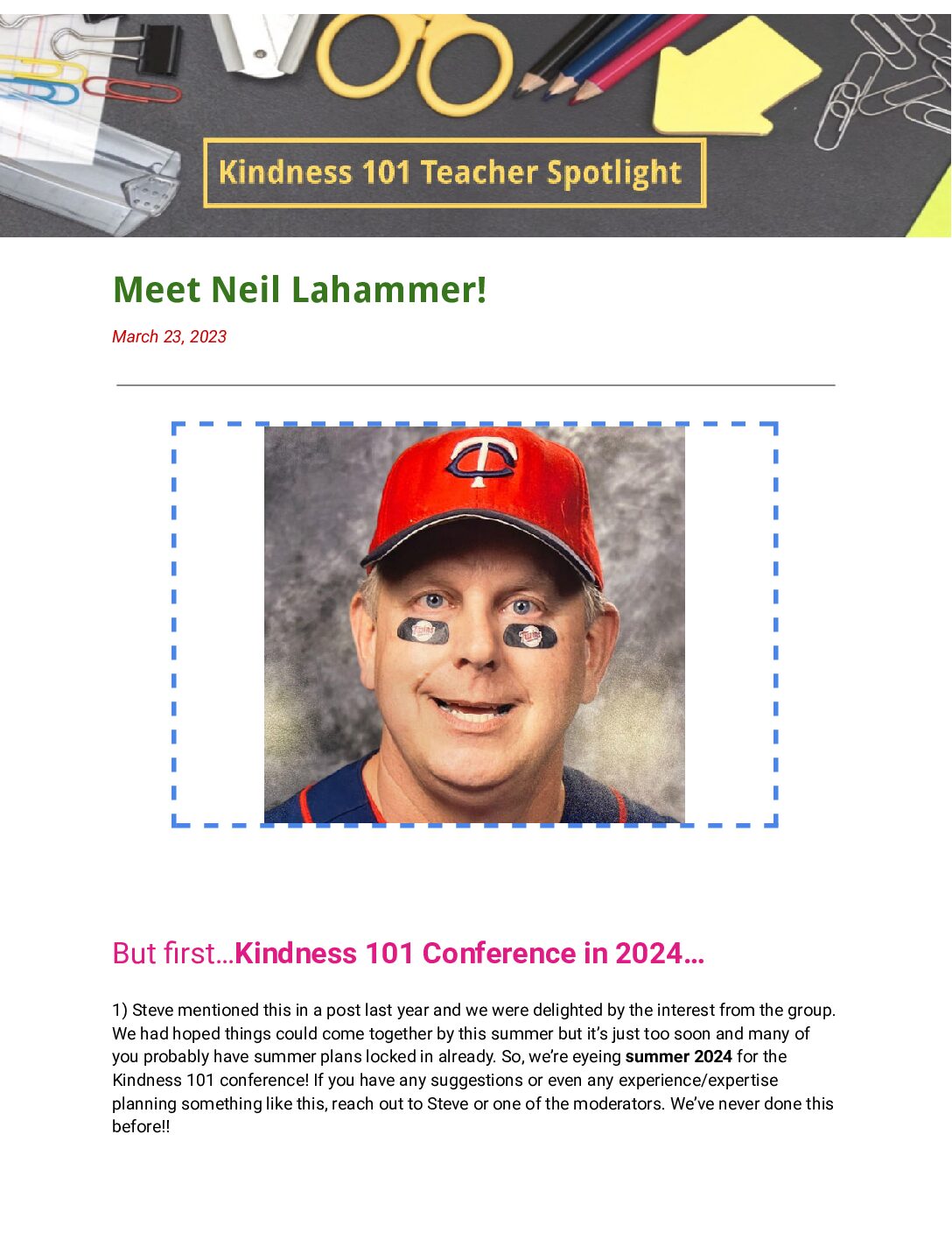 Newsletter #2 Kindness 101